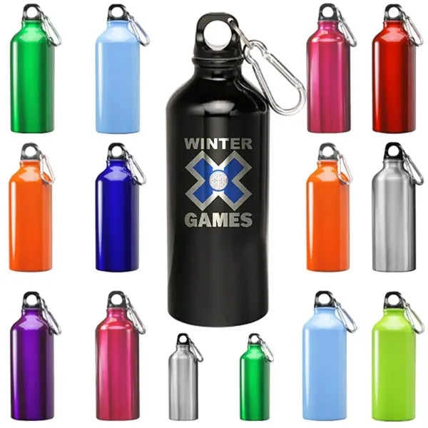 20 oz. Aluminum Sports Bottle w/ Carabiner