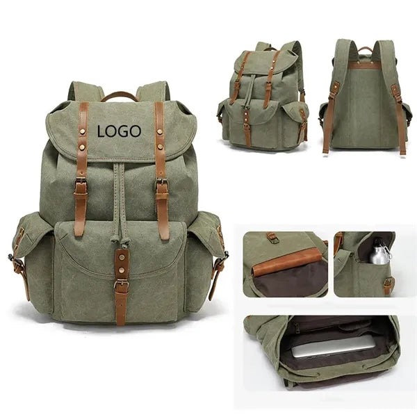 Vintage Travel Canvas Backpack