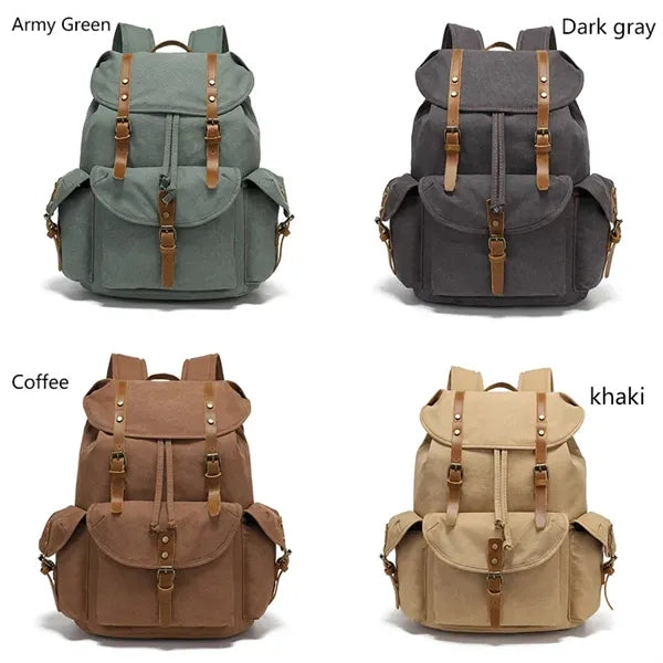 Vintage Travel Canvas Backpack