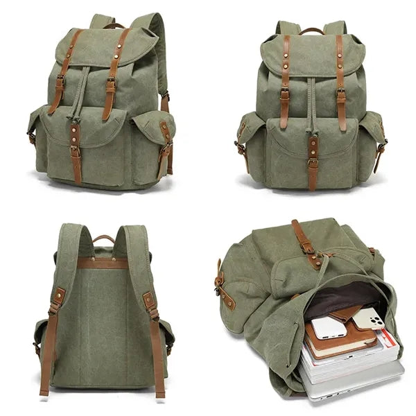 Vintage Travel Canvas Backpack