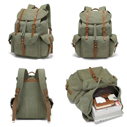 Vintage Travel Canvas Backpack