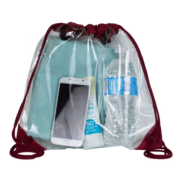Harris Clear Vinyl Stadium Compliant Cinch Backpack