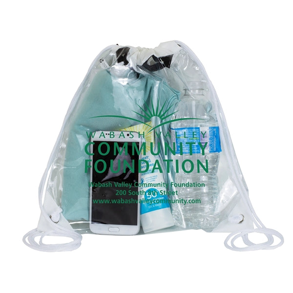 Harris Clear Vinyl Stadium Compliant Cinch Backpack
