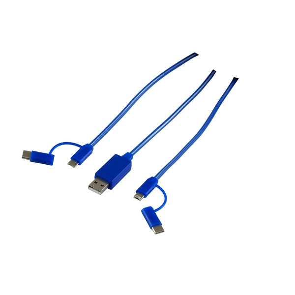 Payson 3-in-1 LED Lighted Cell Phone Charging Cable