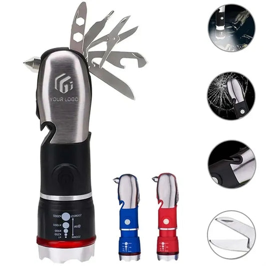 Multitool Emergency Car Window Breaker Knife Flashlight