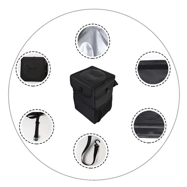 Multipurpose Waterproof Vehicle Car Trash Can with Lid