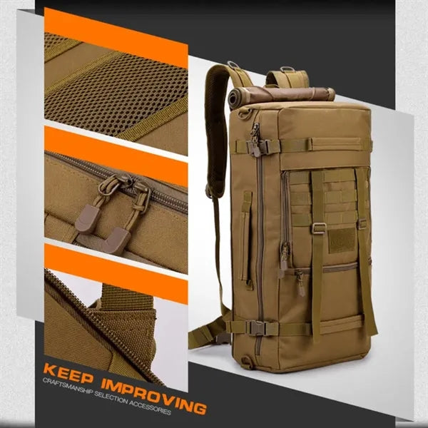 Large Durable Outdoor Hiking Shoulder Tactical Backpack