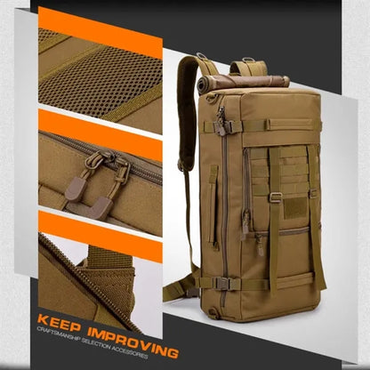Large Durable Outdoor Hiking Shoulder Tactical Backpack