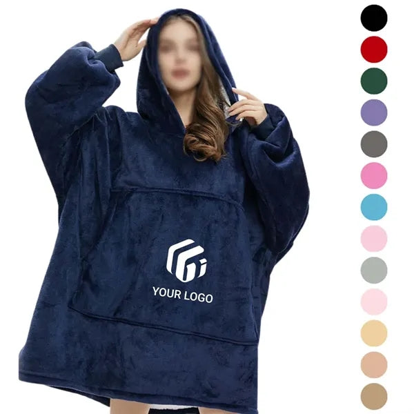 Winter camping home comfy cozy wearable blanket hoodie