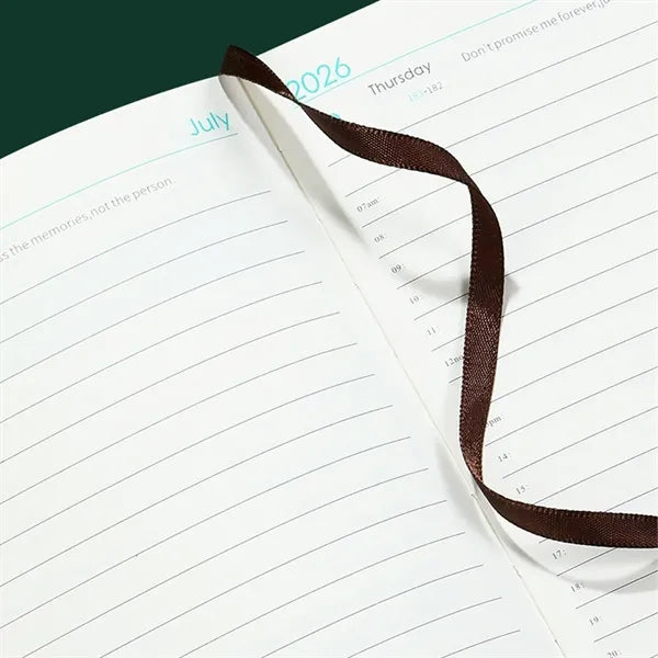 School office schedule calendar notebook daily planner 2026