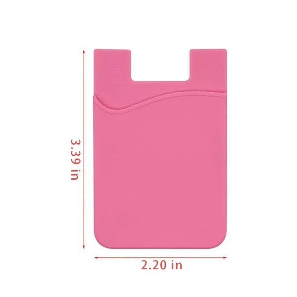 Business silicone slim stick on phone wallet card holder