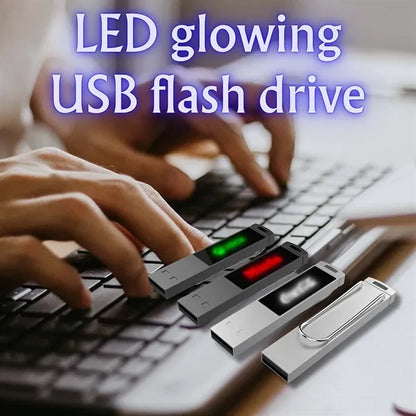 School office business portable LED glowing USB flash drive