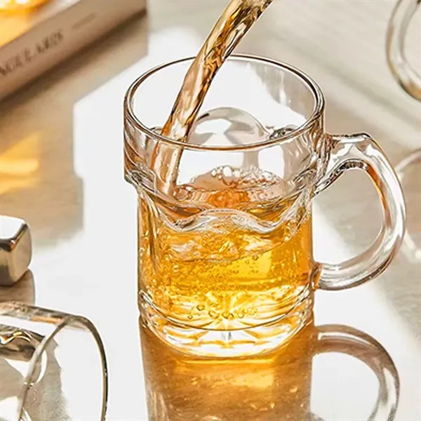 11-oz Thick Heat-Resistant Ergonomic Handle Glass Mugs