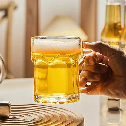 11-oz Thick Heat-Resistant Ergonomic Handle Glass Mugs