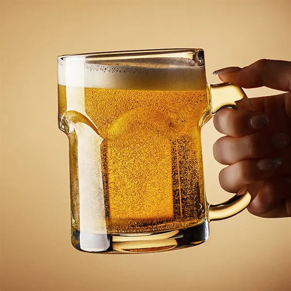 11-oz Thick Heat-Resistant Ergonomic Handle Glass Mugs