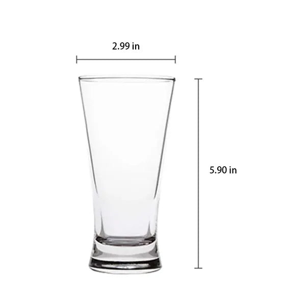10oz Heat-Resistant Ergonomic Crystal Clear Drinking Glasses