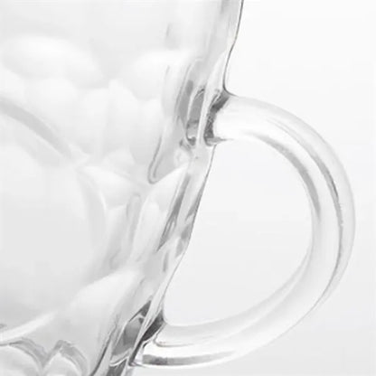 8.5-oz Sturdy Ergonomic Classic Honeycomb Glass Beer Mugs