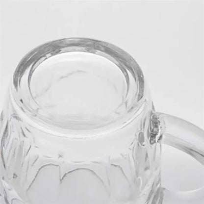 8.5-oz Sturdy Ergonomic Classic Honeycomb Glass Beer Mugs