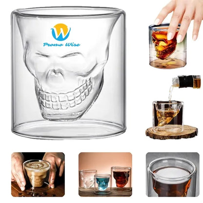 8.5 oz Wide Mouth Thermal Insulated Double-Wall Skull Mug