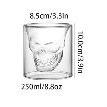 8.5 oz Wide Mouth Thermal Insulated Double-Wall Skull Mug
