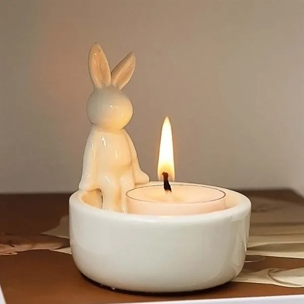 Cute Decor Easter Christmas Halloween Ceramic Candle Holder