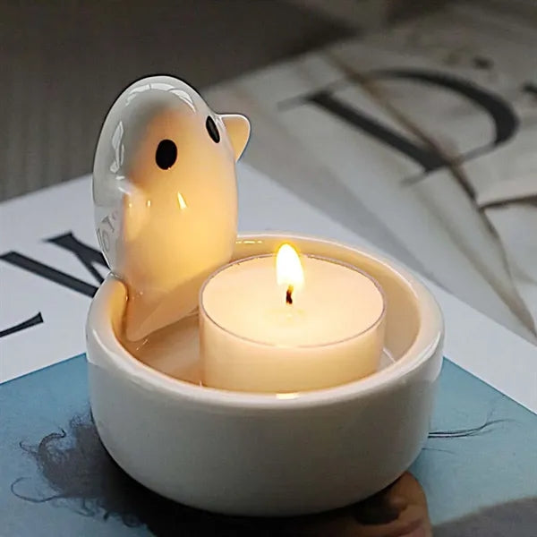 Cute Decor Easter Christmas Halloween Ceramic Candle Holder
