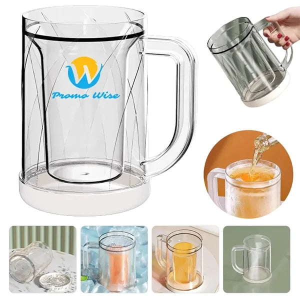 30oz Ergonomic Handle Double-Layer Insulated PET Ice Cup