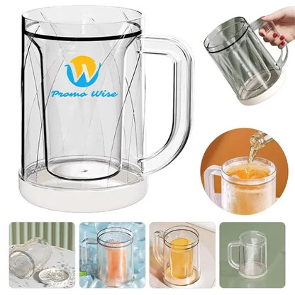 30oz Ergonomic Handle Double-Layer Insulated PET Ice Cup