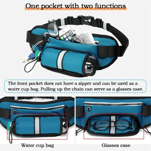 Waterproof Reflective Breathable Sports Hydration Waist Pack