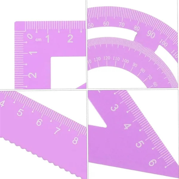 4-Piece Hollow Fade-Proof Aluminum Alloy Laser Ruler Set