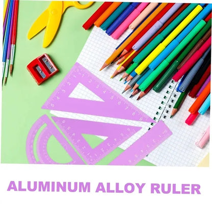 4-Piece Hollow Fade-Proof Aluminum Alloy Laser Ruler Set