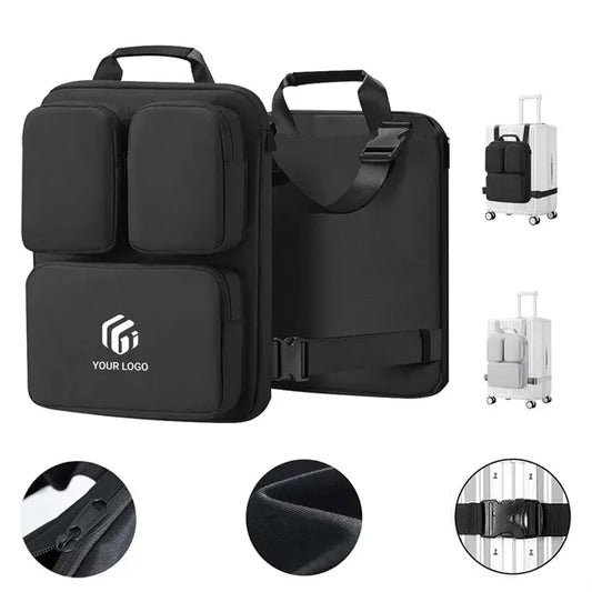 Travel compatible laptop bag luggage hanging organizer