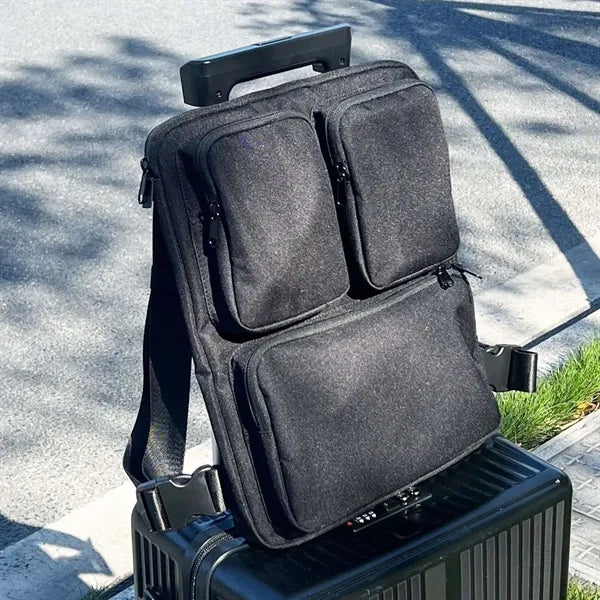 Travel compatible laptop bag luggage hanging organizer