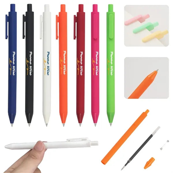 Retractable Anti-Slip Grip Smooth Writing Gel Ink Pens