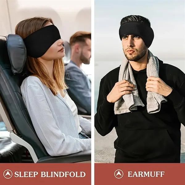 Ultra soft adjustable travel nap eye mask sleeping earmuffs