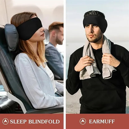 Ultra soft adjustable travel nap eye mask sleeping earmuffs