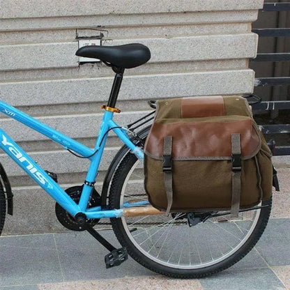 Biking gear large versatile canvas durable bike saddle bag