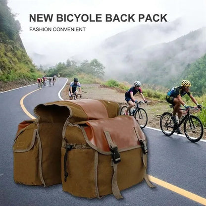 Biking gear large versatile canvas durable bike saddle bag
