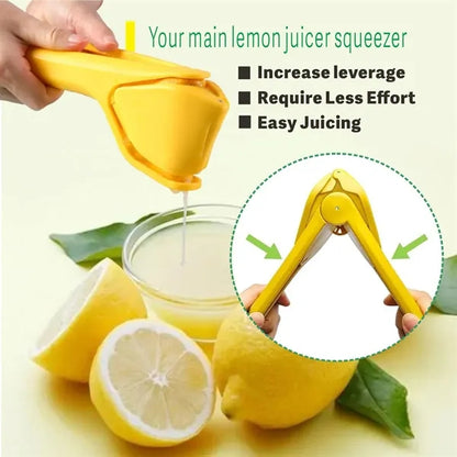 Fold-Flat Lever-Action Ergonomic Two-Handed Lemon Juicer