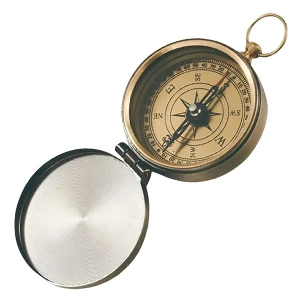 Vintage Waterproof Outdoor Brass Pocket Watch Compass