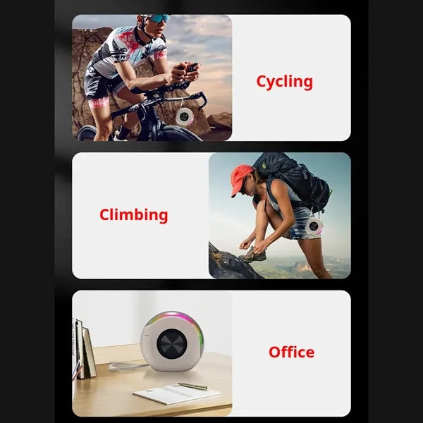 Mini travel sport party bluetooth speaker with RGB light