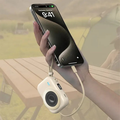 LED display travel magnetic charger power bank with cables