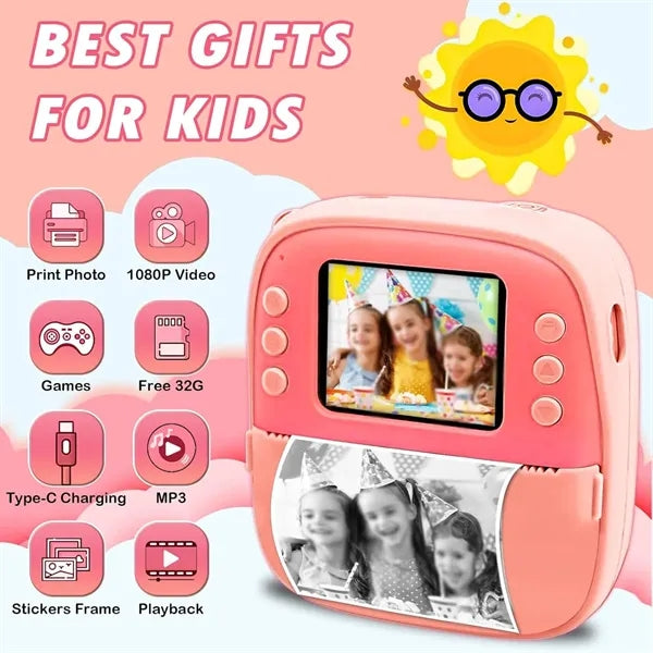 1080P children birthday gift toy kids instant digital camera