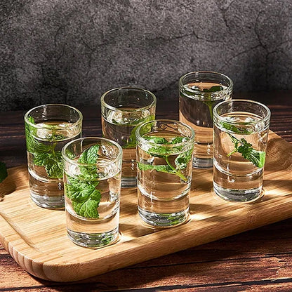 Clear whiskey cocktail vodka spirits party round shot glass