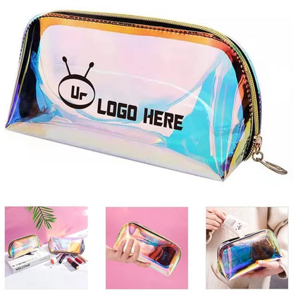 Holographic Half Round Cosmetic Bag