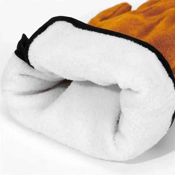 Unisex gardening camping BBQ welding leather work gloves