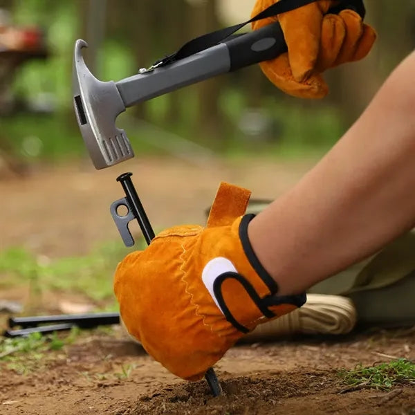Unisex gardening camping BBQ welding leather work gloves