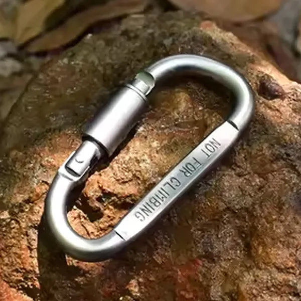 Aluminum Carabiner Clip with Screw Lock