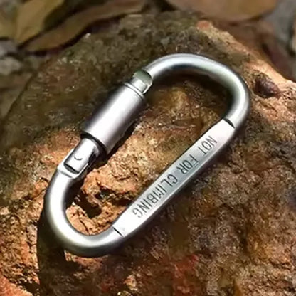 Aluminum Carabiner Clip with Screw Lock