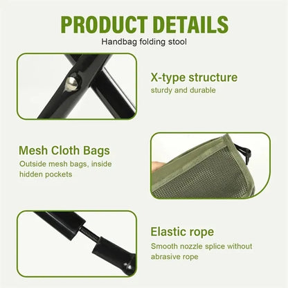 Outdoor picnic hiking fishing small portable foldable stool